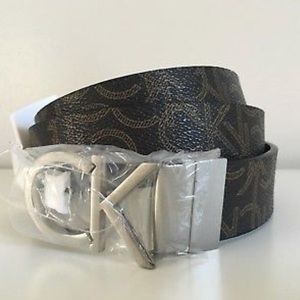 Calvin Klein Women’s Brown Belt with CK logo